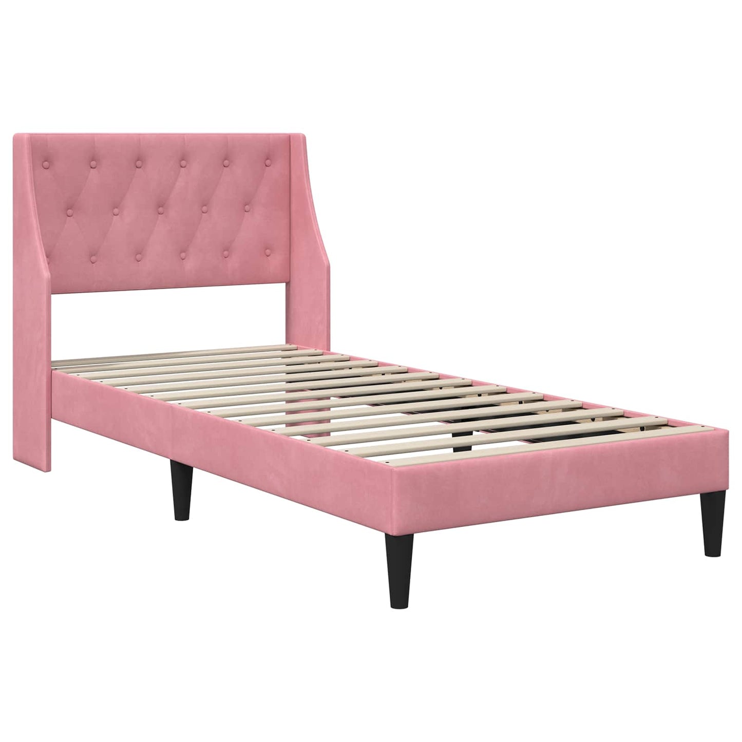 Bedframe met matras Wandgemonteerd 2 pcs Roze Fluweel