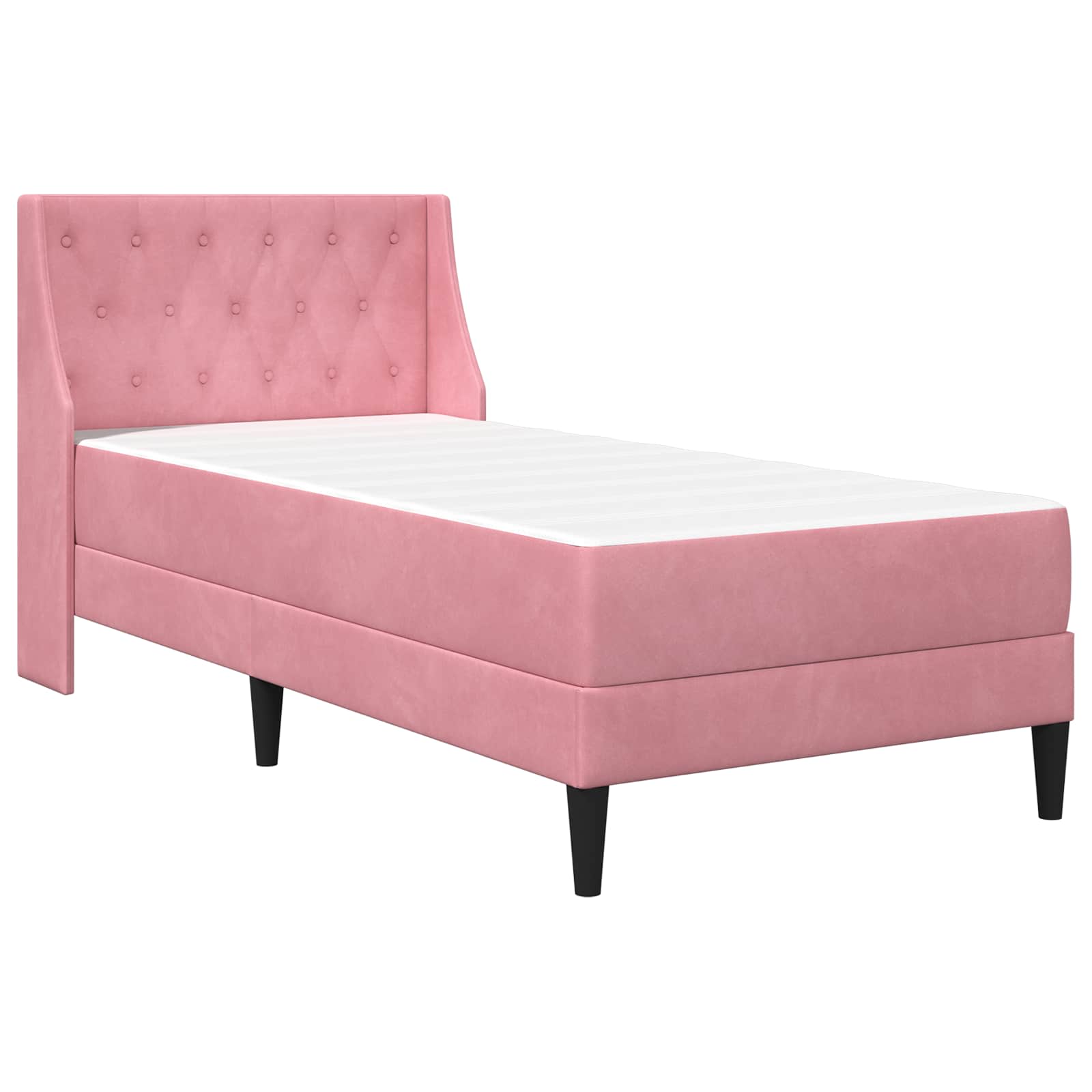 Bedframe met matras Wandgemonteerd 2 pcs Roze Fluweel