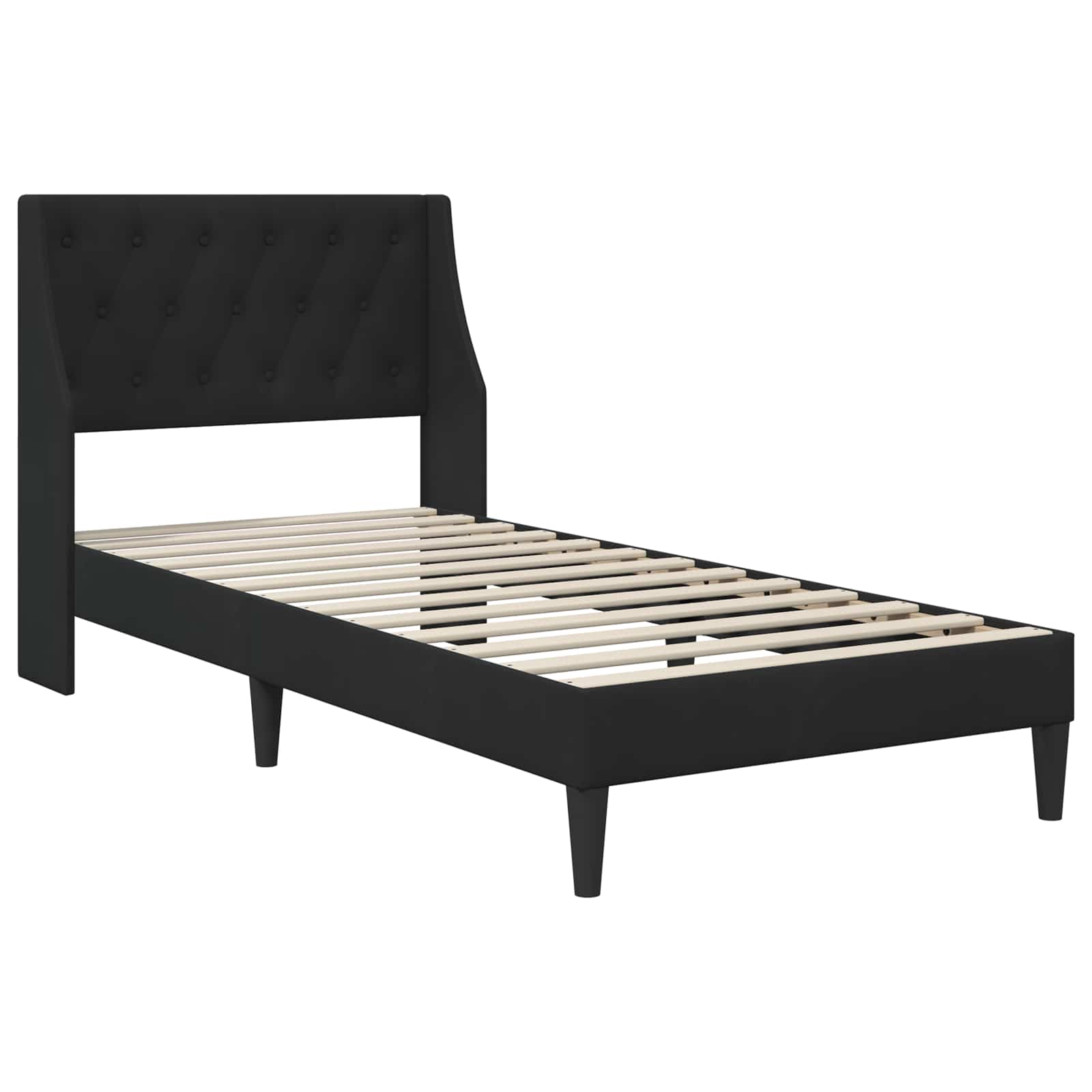 Bedframe met matras Wandgemonteerd 2 pcs Zwart Fluweel