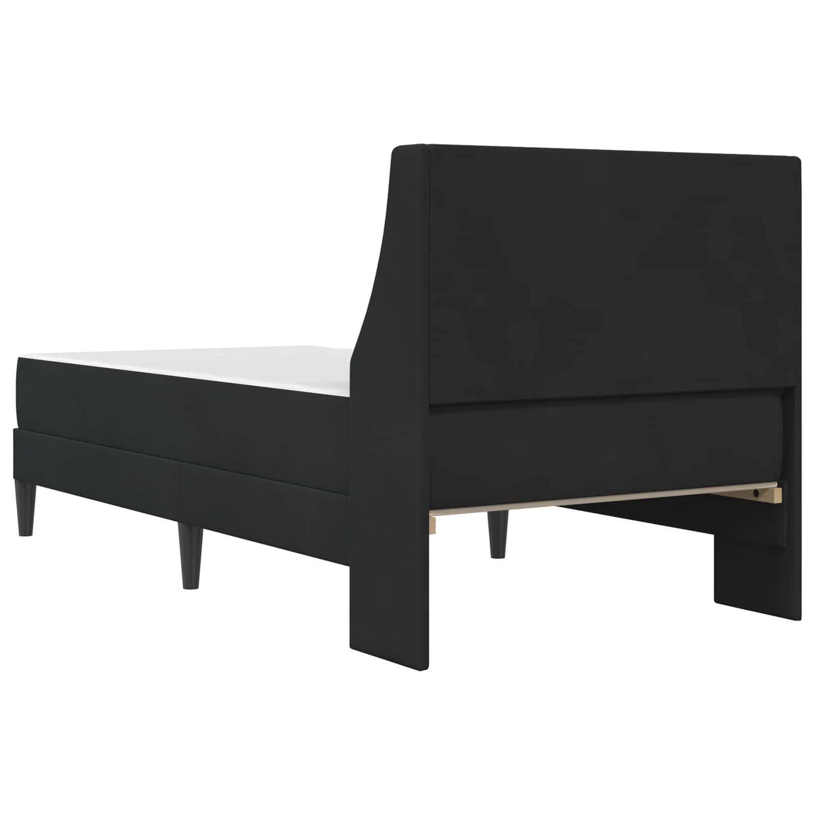 Bedframe met matras Wandgemonteerd 2 pcs Zwart Fluweel