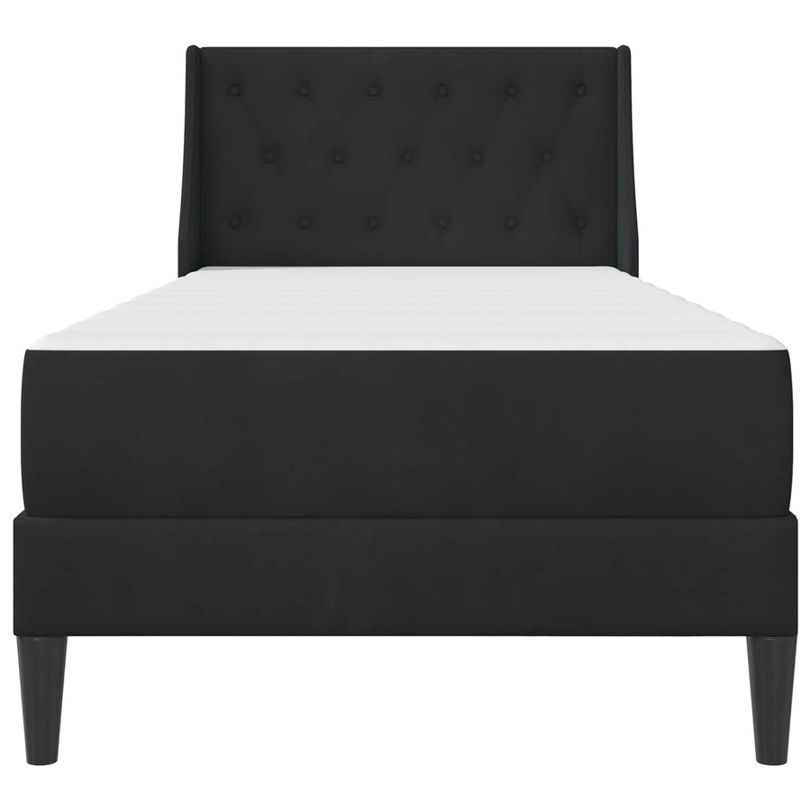 Bedframe met matras Wandgemonteerd 2 pcs Zwart Fluweel