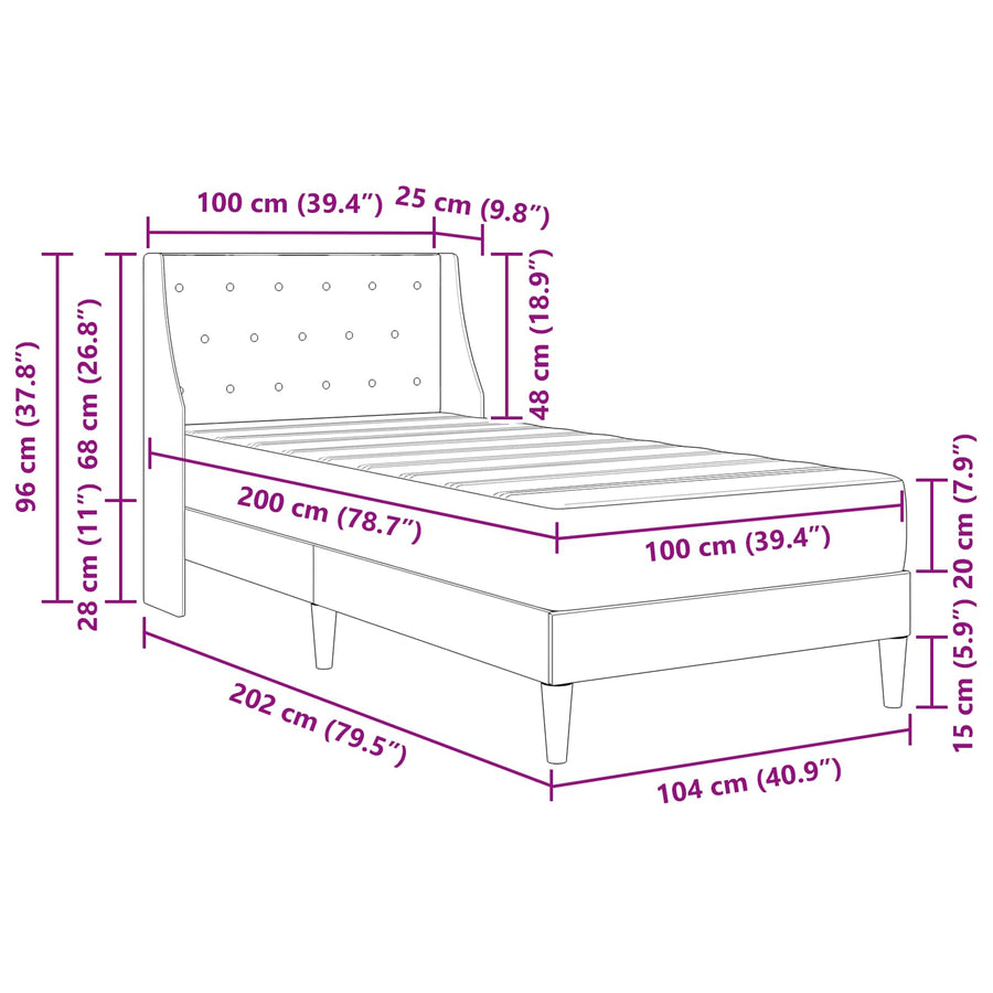 Bedframe met matras Wandgemonteerd 2 pcs Blauw Fluweel