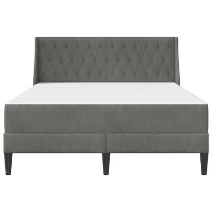 Bedframe met matras Wandgemonteerd 2 pcs Donkergrijs Fluweel