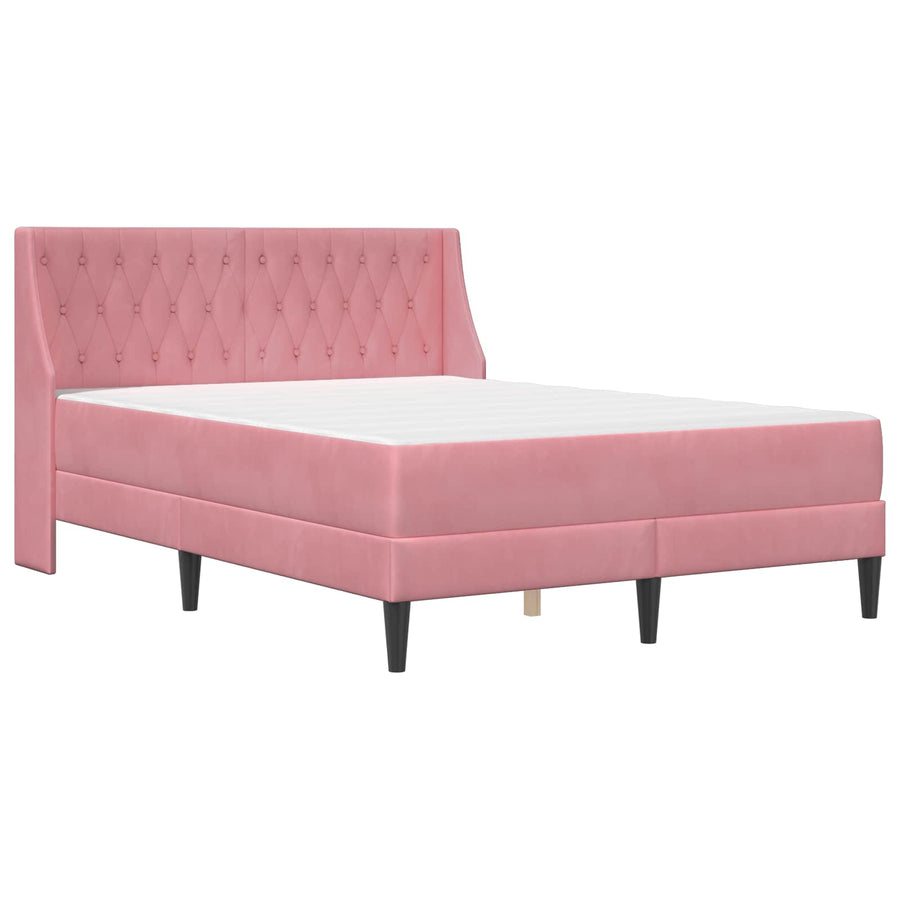 Bedframe met matras Wandgemonteerd 2 pcs Roze Fluweel