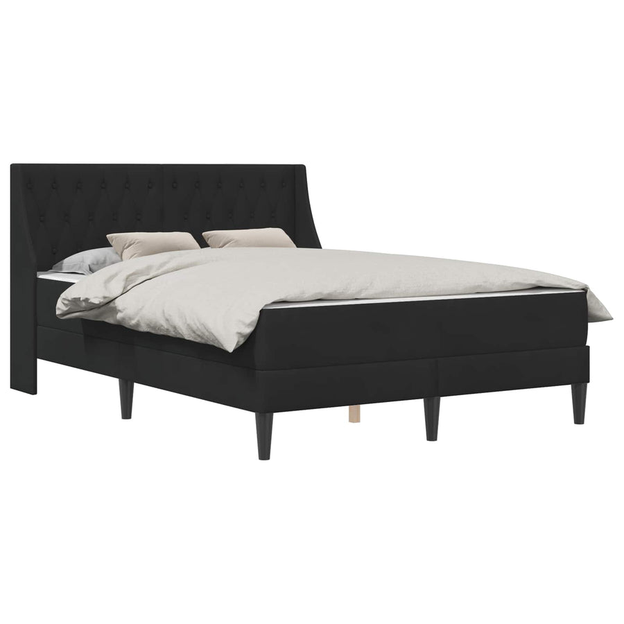 Bedframe met matras Wandgemonteerd 2 pcs Zwart Fluweel