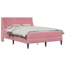Bedframe met matras met matras Roze 140 x 190 cm Fluweel