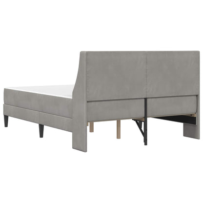 Bedframe met matras Wandgemonteerd 2 pcs Lichtgrijs Fluweel