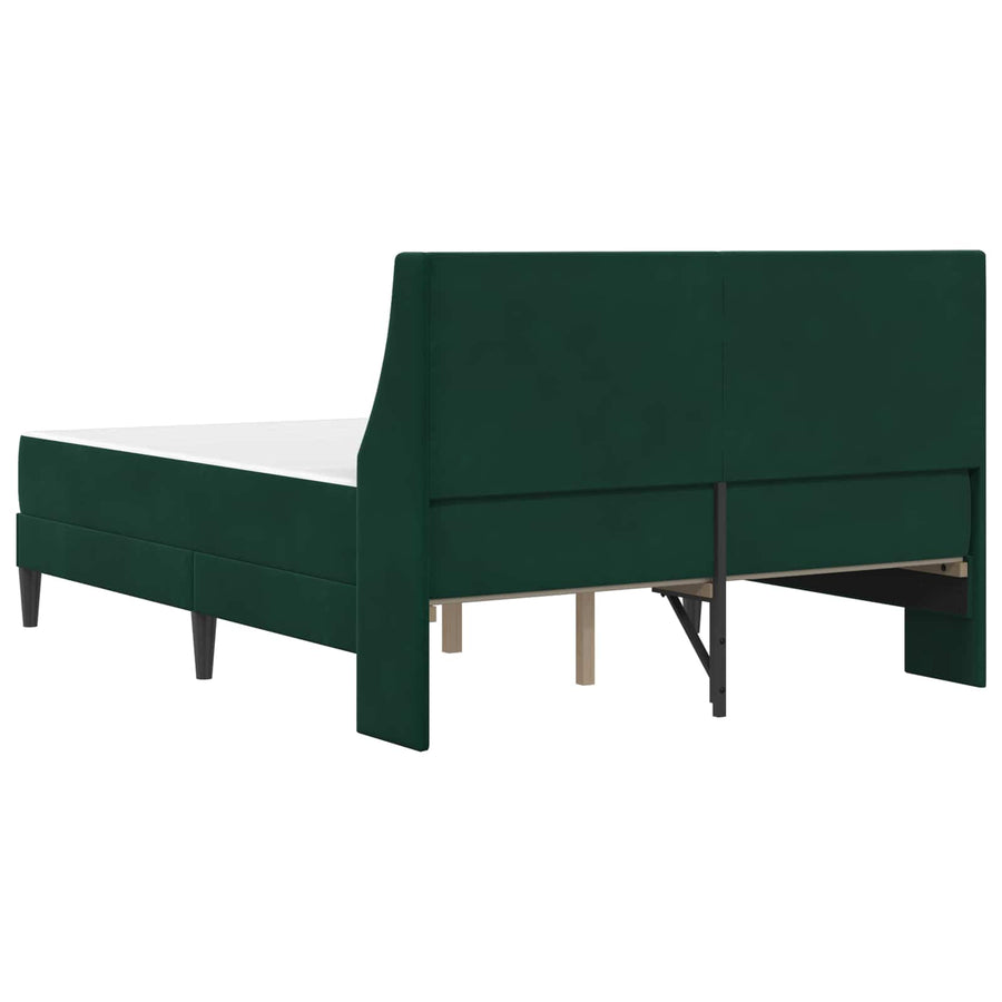 Bedframe met matras Wandgemonteerd 2 pcs Donkergroen Fluweel