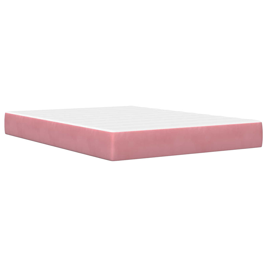 Bedframe met matras Wandgemonteerd 2 pcs Roze Fluweel