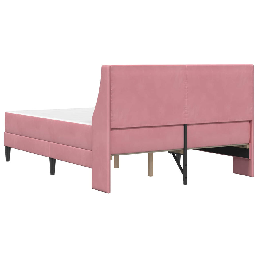 Bedframe met matras Wandgemonteerd 2 pcs Roze Fluweel