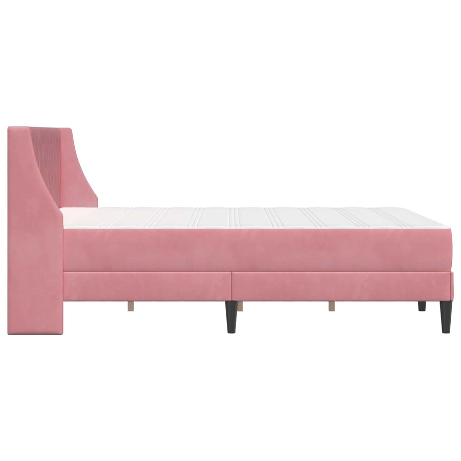 Bedframe met matras Wandgemonteerd 2 pcs Roze Fluweel