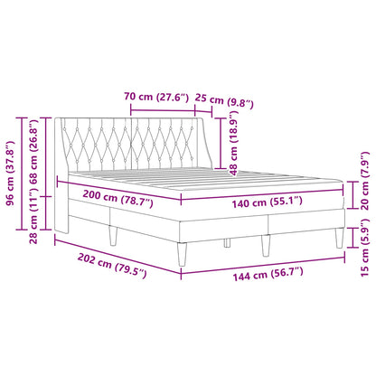 Bedframe met matras Wandgemonteerd 2 pcs Roze Fluweel
