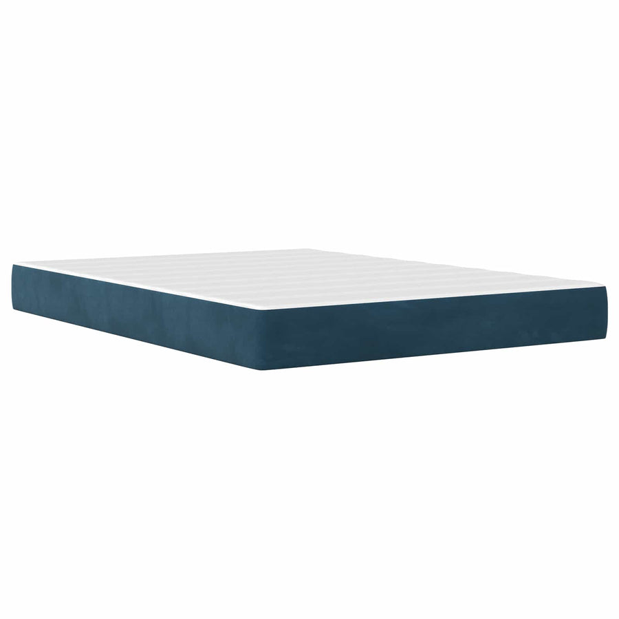Bedframe met matras Wandgemonteerd 2 pcs Blauw Fluweel