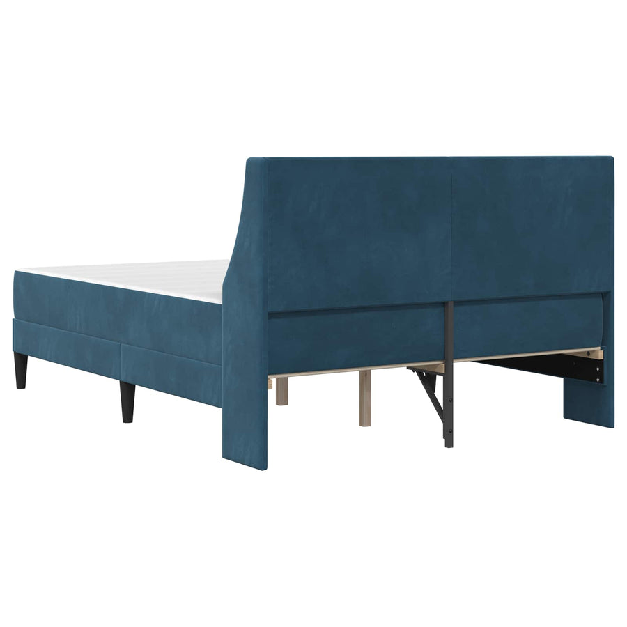 Bedframe met matras Wandgemonteerd 2 pcs Blauw Fluweel