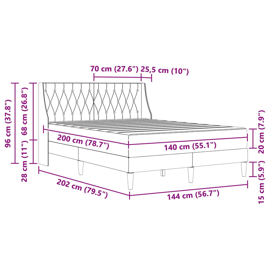 Bedframe met matras Wandgemonteerd 2 pcs Blauw Fluweel