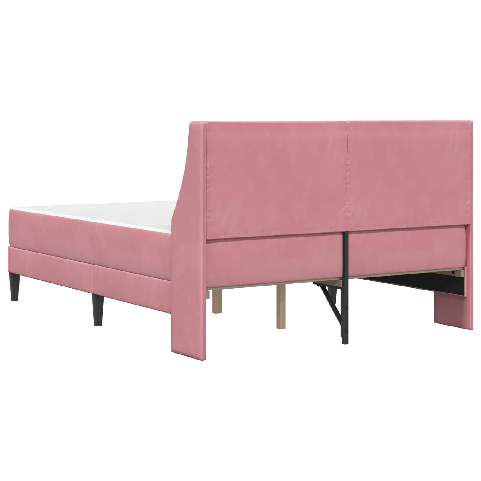 Bedframe met matras Wandgemonteerd 2 pcs Roze Fluweel