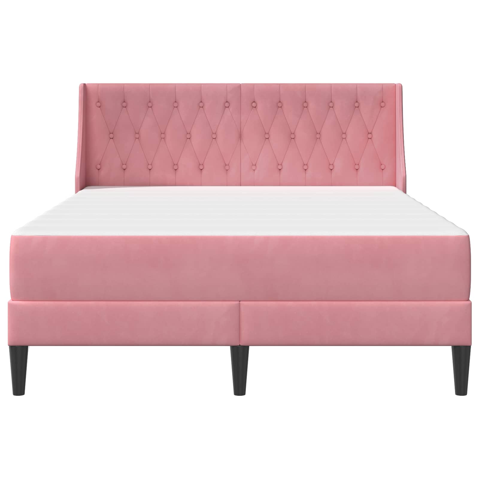 Bedframe met matras Wandgemonteerd 2 pcs Roze Fluweel