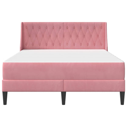 Bedframe met matras Wandgemonteerd 2 pcs Roze Fluweel