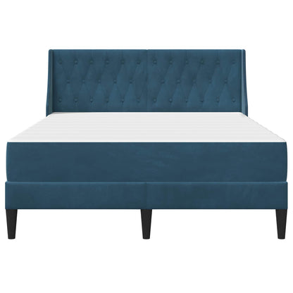 Bedframe met matras Wandgemonteerd 2 pcs Blauw Fluweel