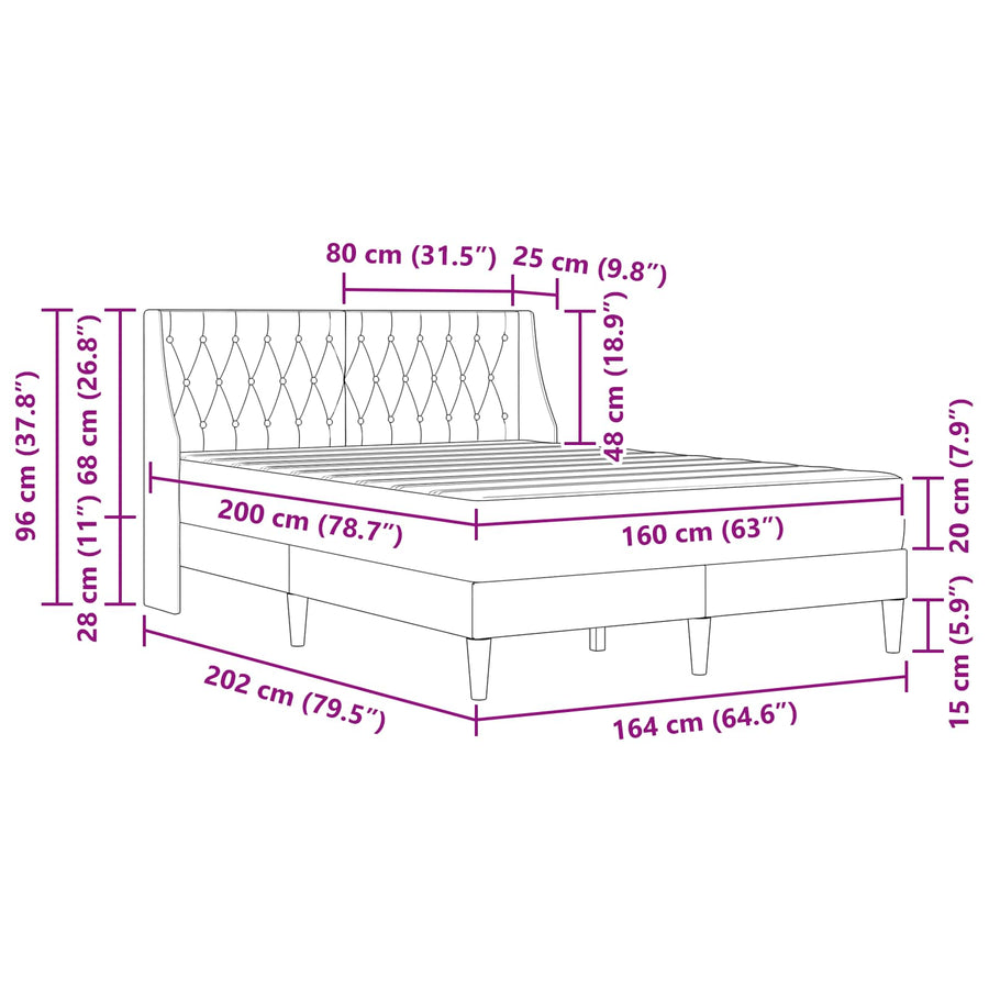Bedframe met matras Wandgemonteerd 2 pcs Blauw Fluweel