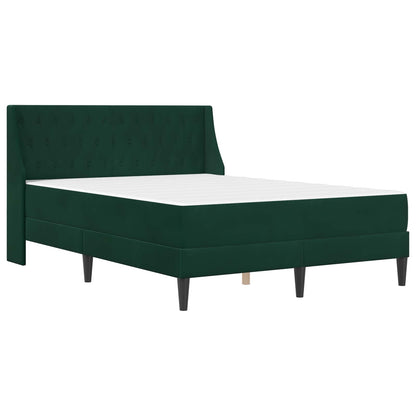 Bedframe met matras Wandgemonteerd 2 pcs Donkergroen Fluweel