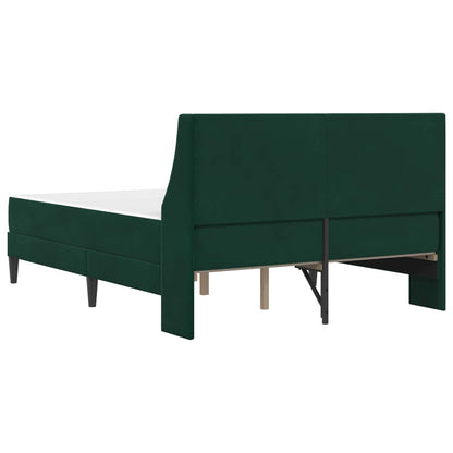 Bedframe met matras Wandgemonteerd 2 pcs Donkergroen Fluweel