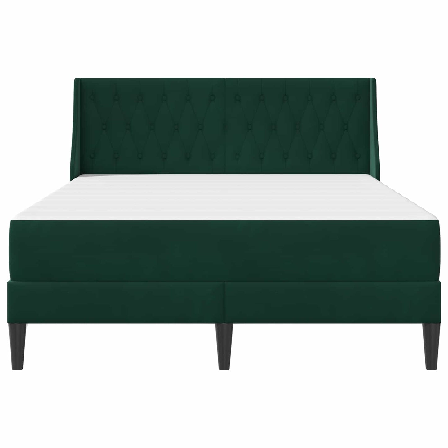 Bedframe met matras Wandgemonteerd 2 pcs Donkergroen Fluweel