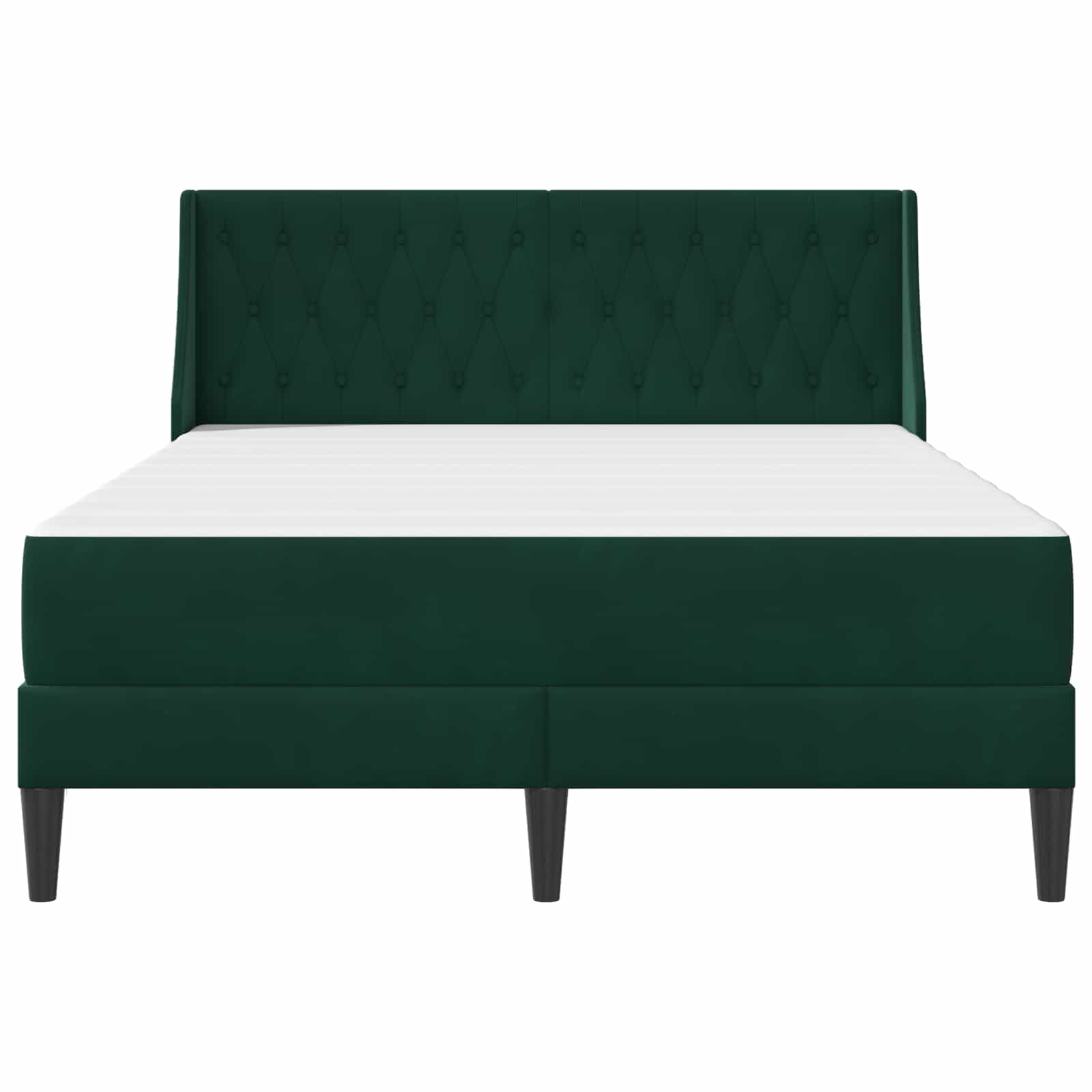 Bedframe met matras Wandgemonteerd 2 pcs Donkergroen Fluweel