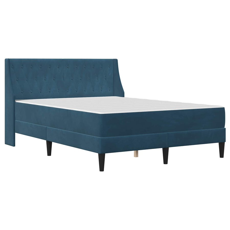 Bedframe met matras Wandgemonteerd 2 pcs Blauw Fluweel