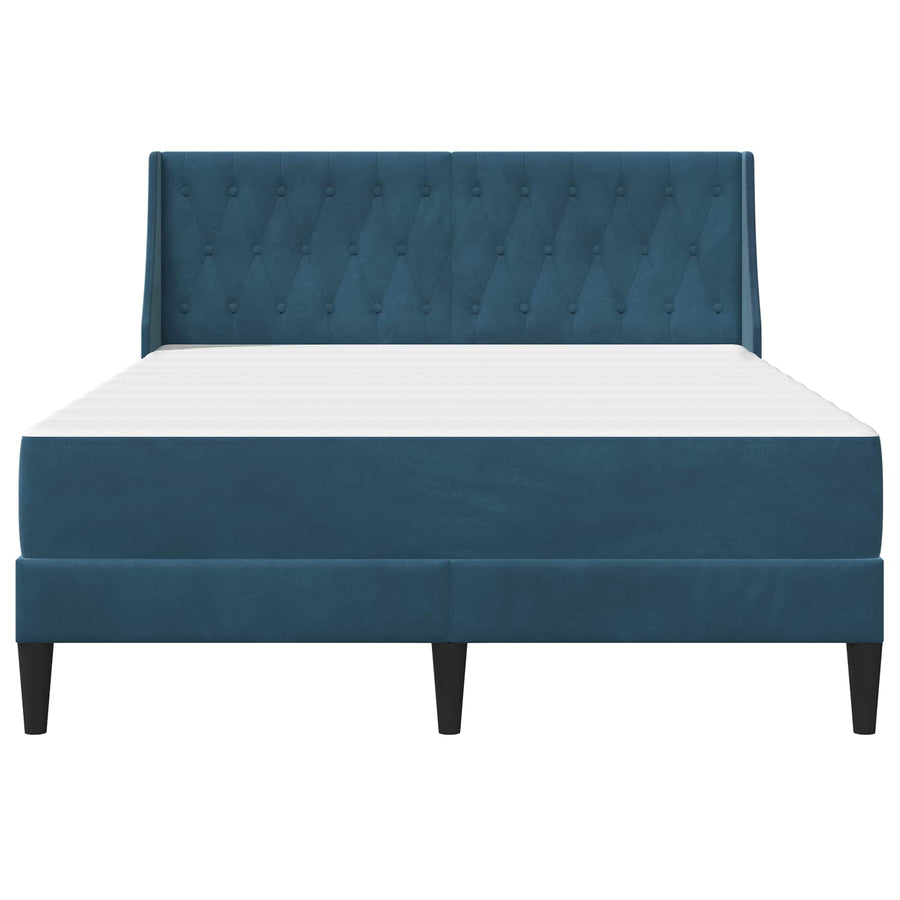 Bedframe met matras Wandgemonteerd 2 pcs Blauw Fluweel
