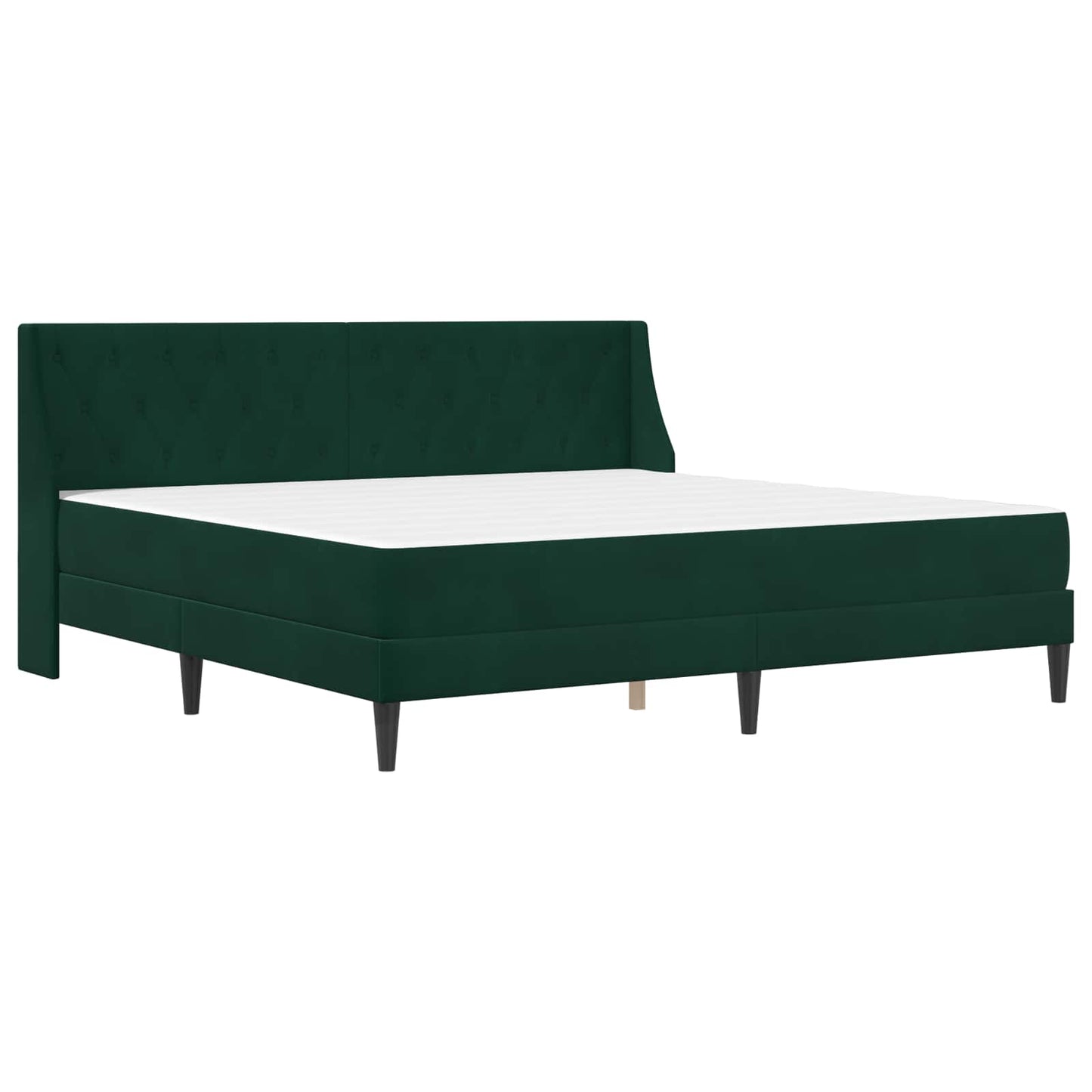 Bedframe met matras Wandgemonteerd 2 pcs Donkergroen Fluweel