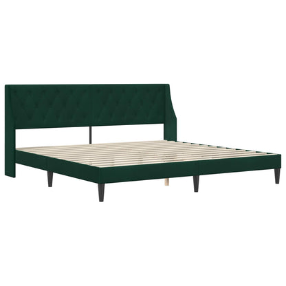 Bedframe met matras Wandgemonteerd 2 pcs Donkergroen Fluweel