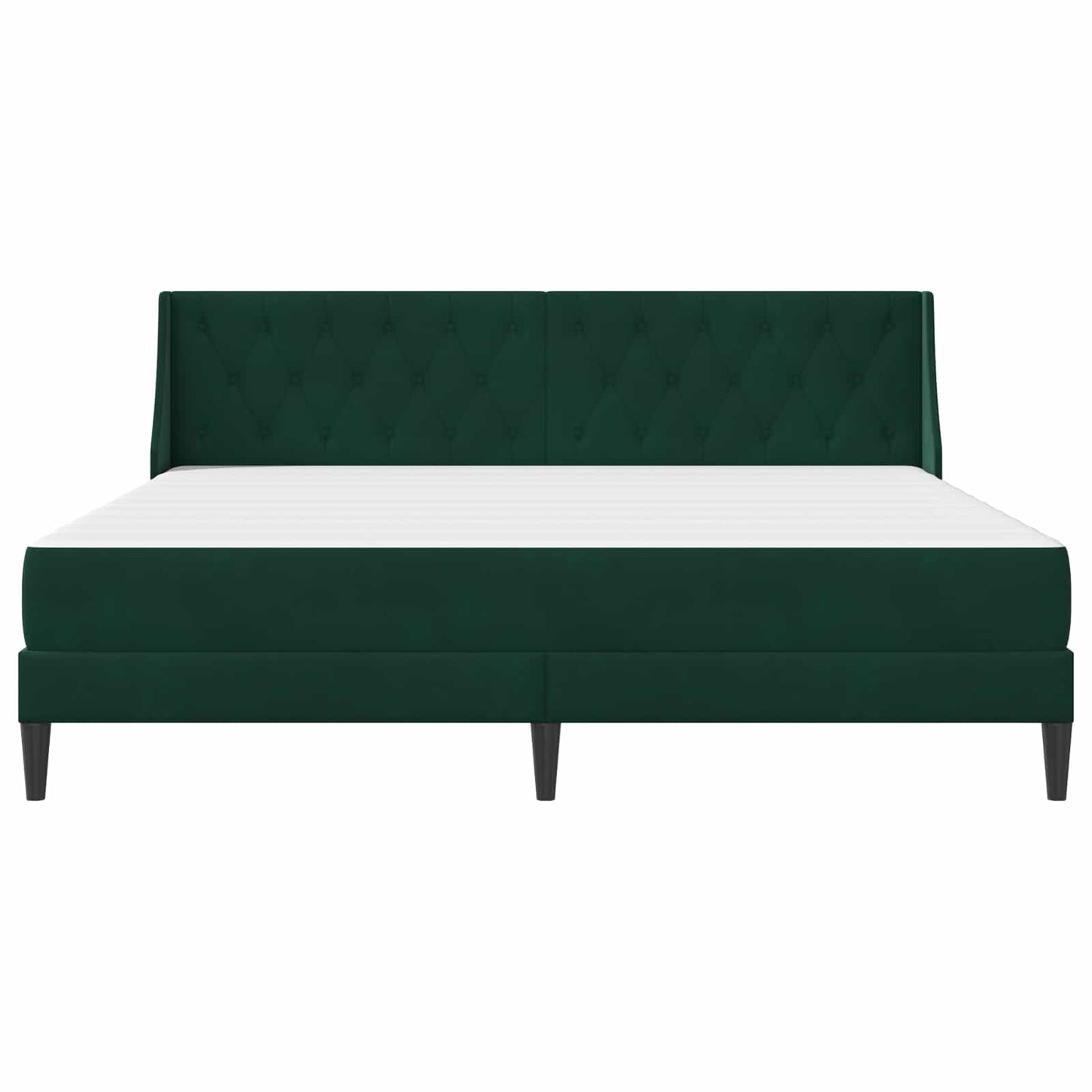 Bedframe met matras Wandgemonteerd 2 pcs Donkergroen Fluweel