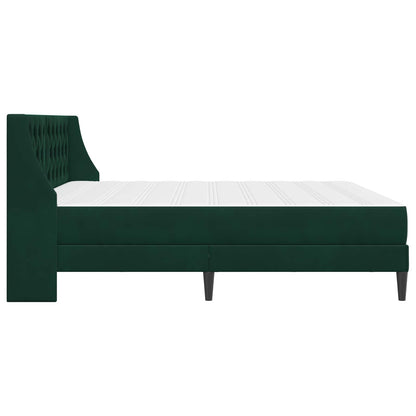 Bedframe met matras Wandgemonteerd 2 pcs Donkergroen Fluweel