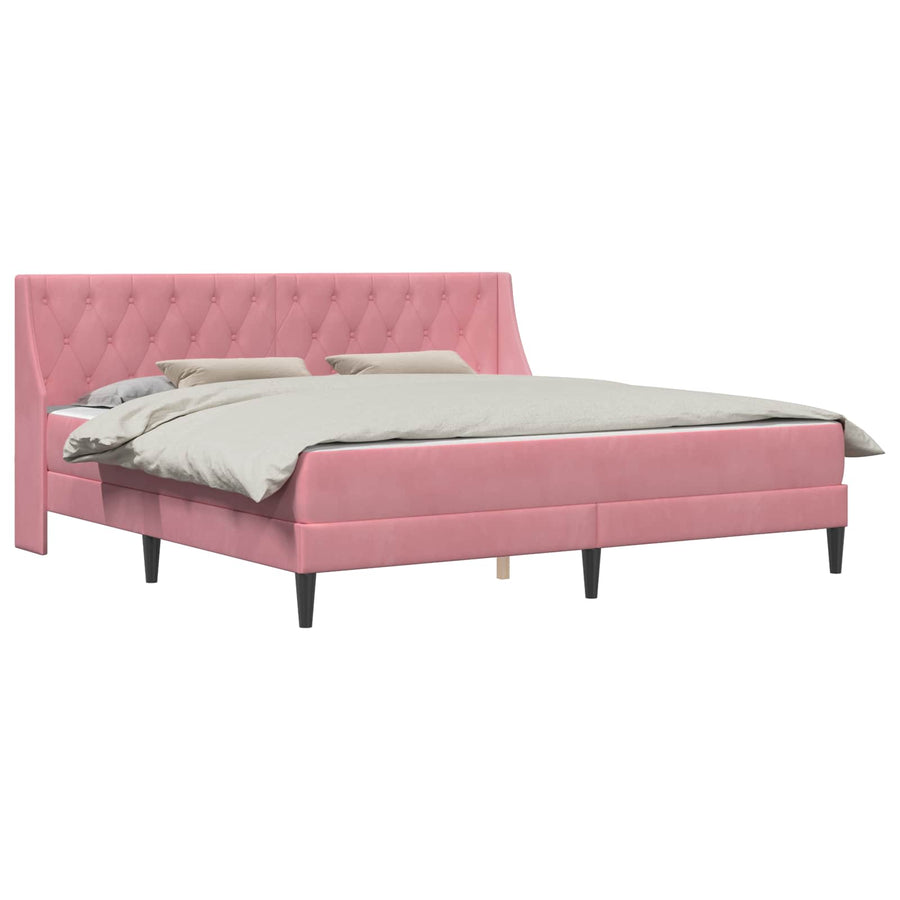 Bedframe met matras Wandgemonteerd 2 pcs Roze Fluweel