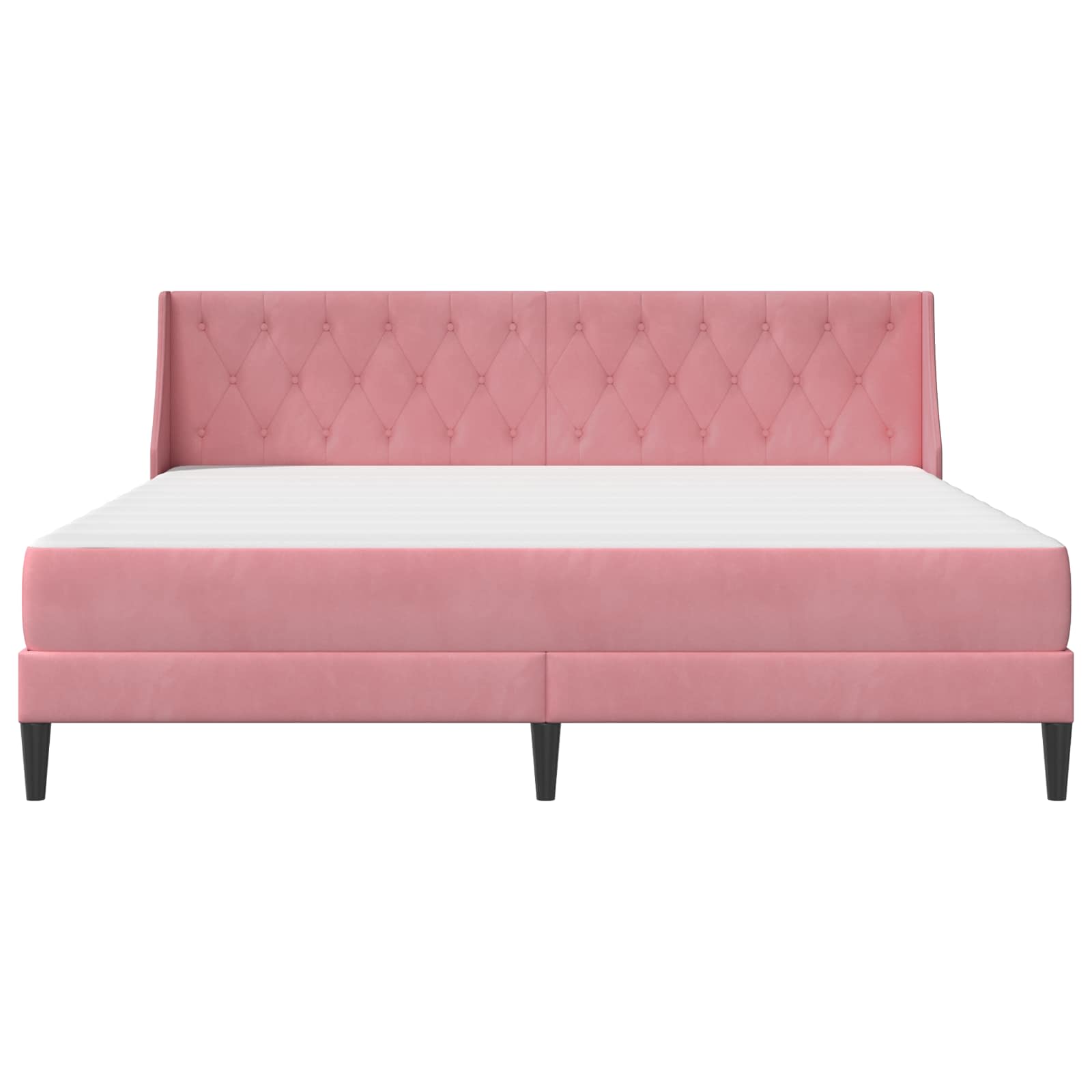 Bedframe met matras Wandgemonteerd 2 pcs Roze Fluweel