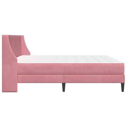 Bedframe met matras Wandgemonteerd 2 pcs Roze Fluweel