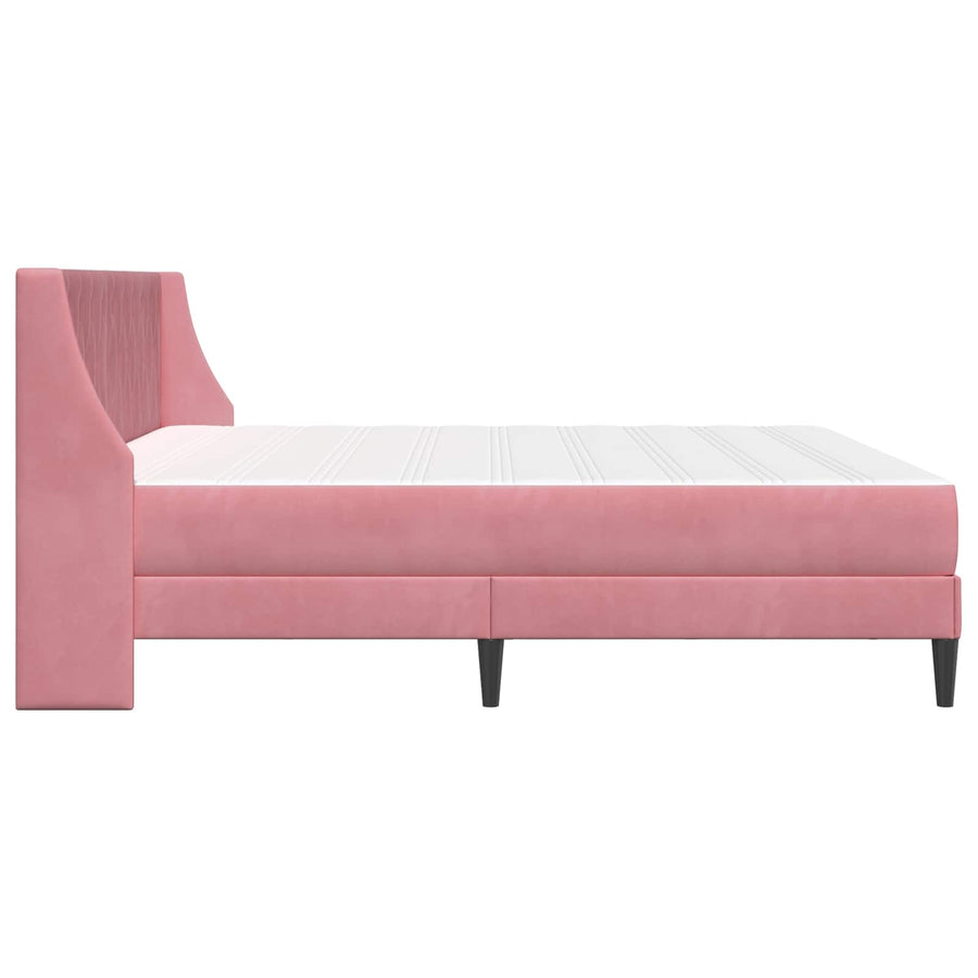 Bedframe met matras Wandgemonteerd 2 pcs Roze Fluweel