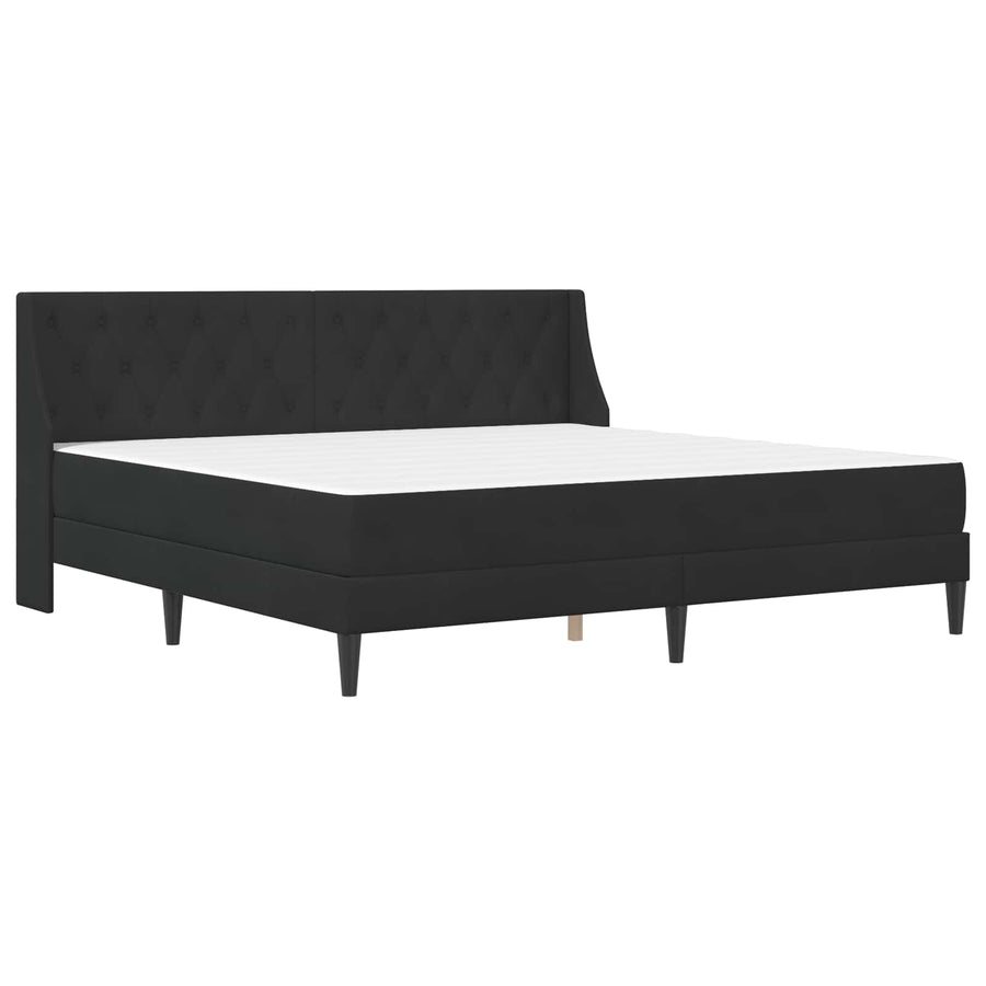 Bedframe met matras Wandgemonteerd 2 pcs Zwart Fluweel