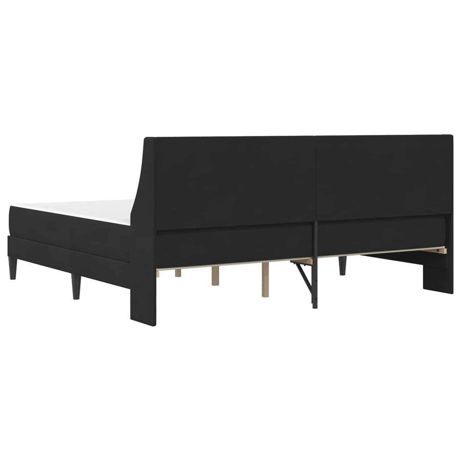 Bedframe met matras Wandgemonteerd 2 pcs Zwart Fluweel