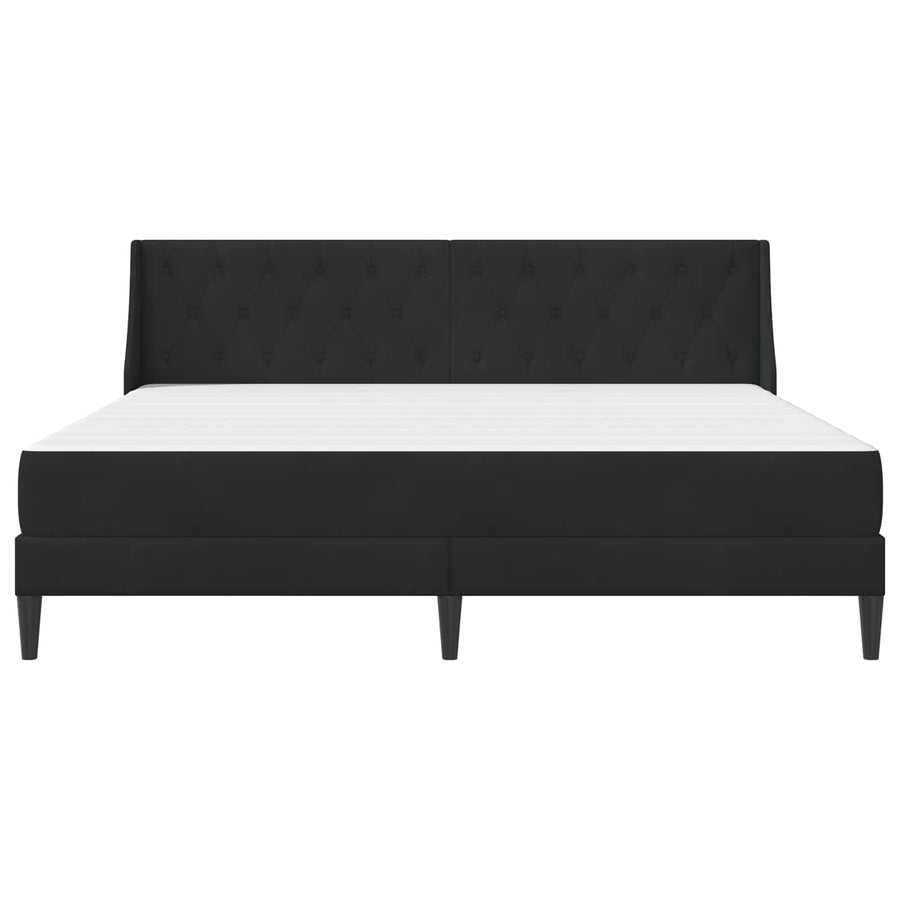 Bedframe met matras Wandgemonteerd 2 pcs Zwart Fluweel