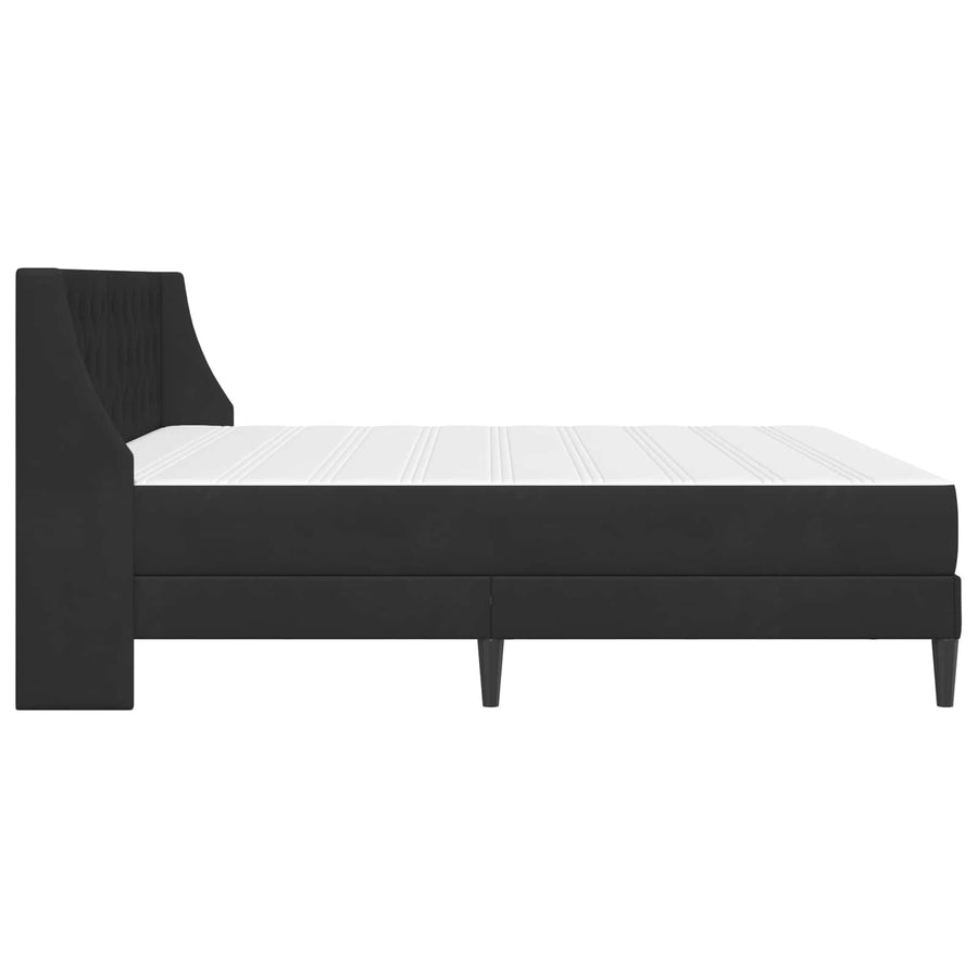 Bedframe met matras Wandgemonteerd 2 pcs Zwart Fluweel