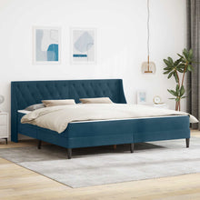 Bedframe met matras Wandgemonteerd 2 pcs Blauw Fluweel