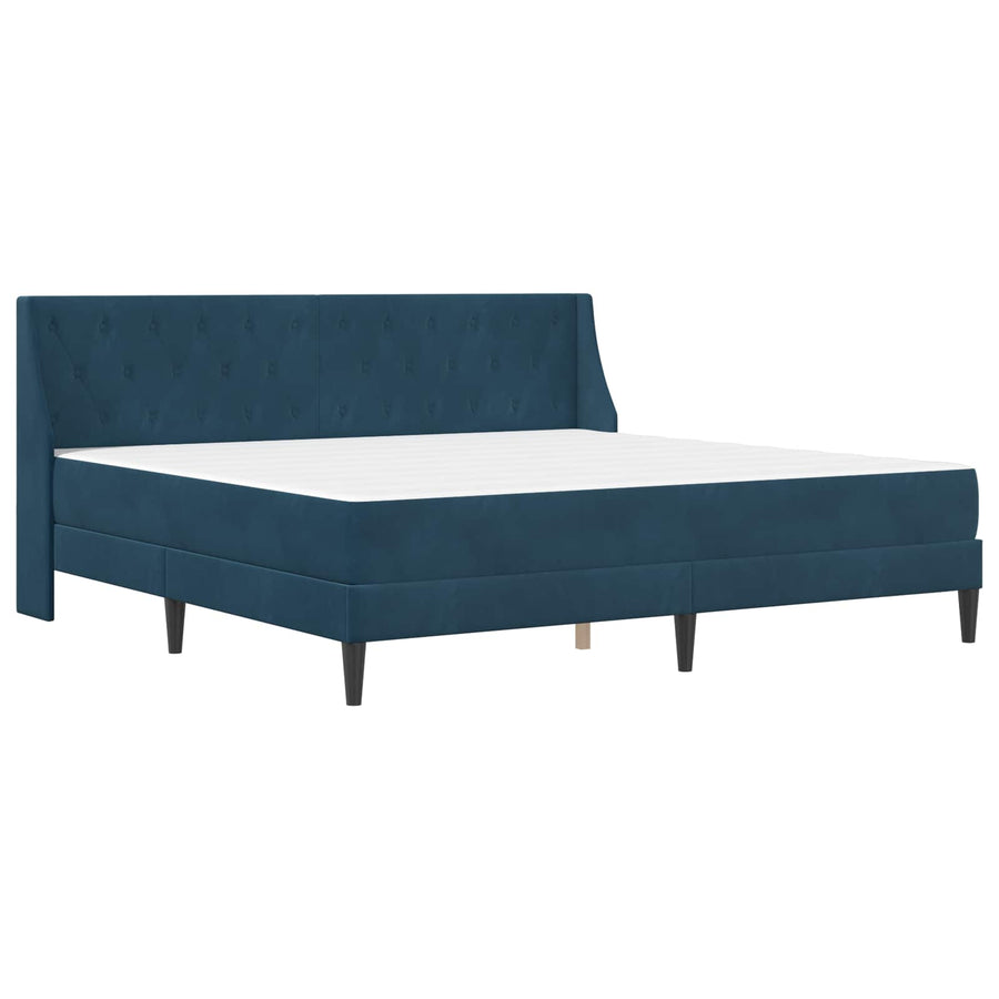 Bedframe met matras Wandgemonteerd 2 pcs Blauw Fluweel
