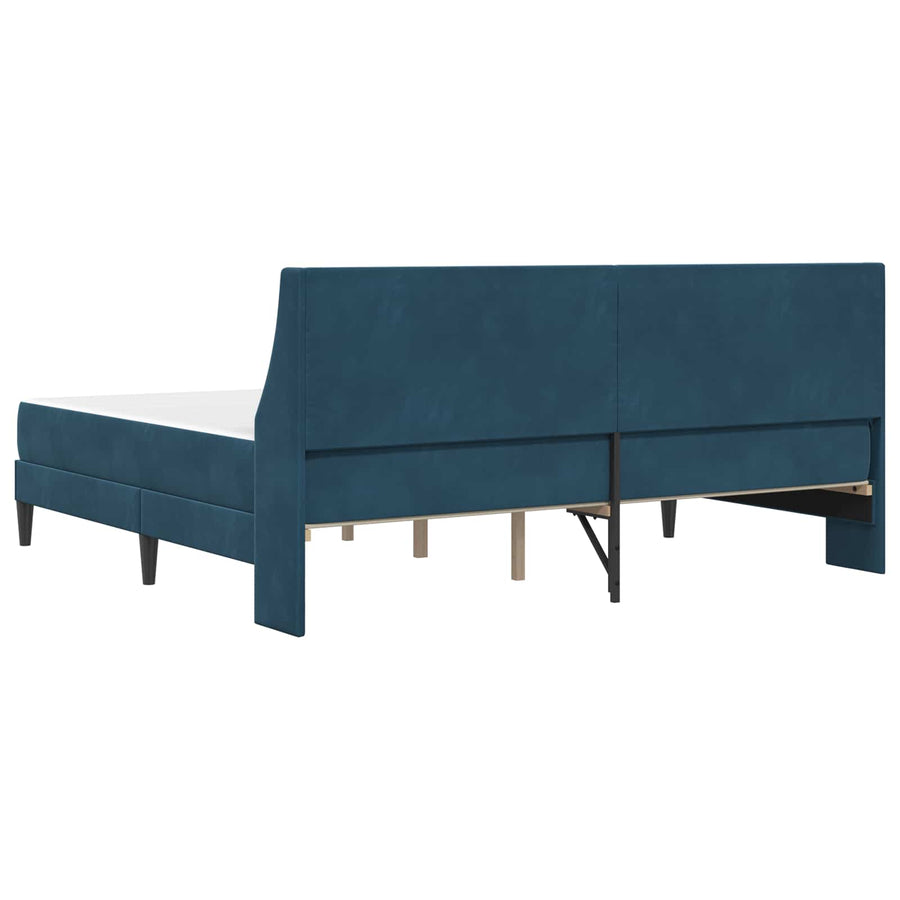 Bedframe met matras Wandgemonteerd 2 pcs Blauw Fluweel