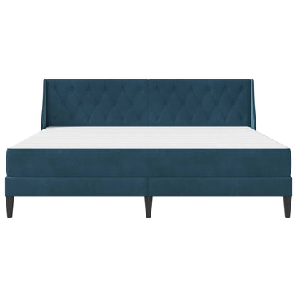 Bedframe met matras Wandgemonteerd 2 pcs Blauw Fluweel
