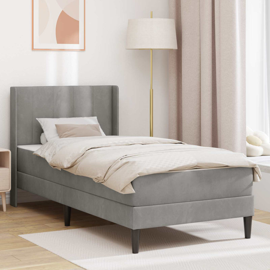 Bedframe Lichtgrijs 80 x 200 cm Fluweel