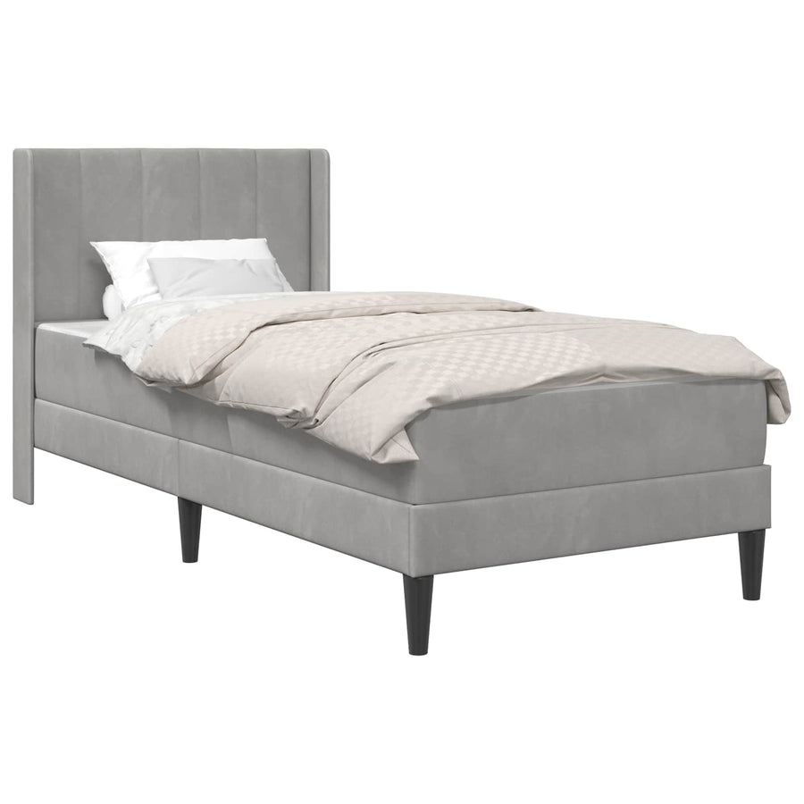 Bedframe Lichtgrijs 80 x 200 cm Fluweel