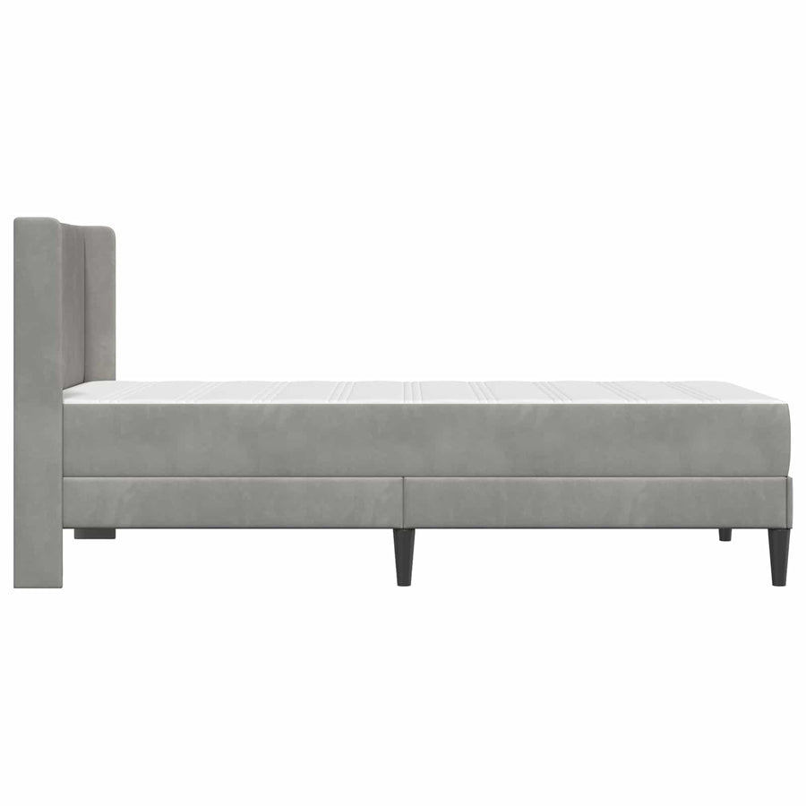 Bedframe Lichtgrijs 80 x 200 cm Fluweel