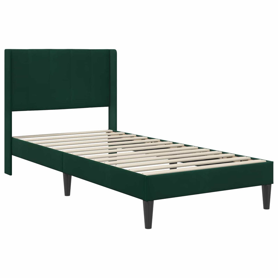 Bedframe Donkergroen 80 x 200 cm Fluweel